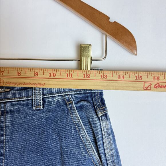 CALVIN KLEIN Vintage 70s-80s USA Made Faded Tapered Mom Blue Jeans Womens 10 - Picture 6 of 12